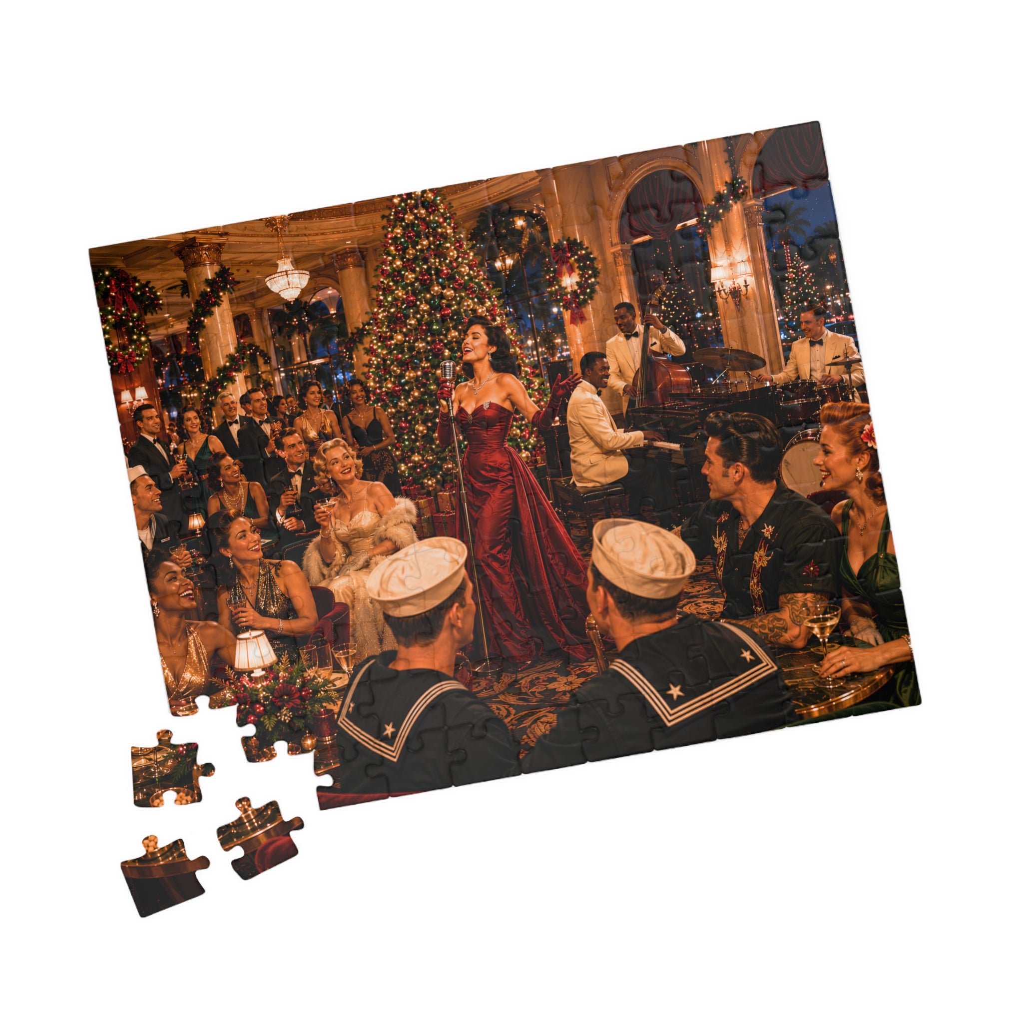 All I Want for Christmas Is Trouble – Vintage Christmas Party Art Puzzle