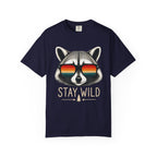 Stay Wild Raccoon – Retro Sunglasses T-Shirt | Explorer Edition