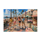 Meet Me on the Boardwalk – Retro Roller Skating Beach Art Puzzle