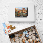 We'll Figure It Out at the Next Motel – Retro Road Trip Art Puzzle