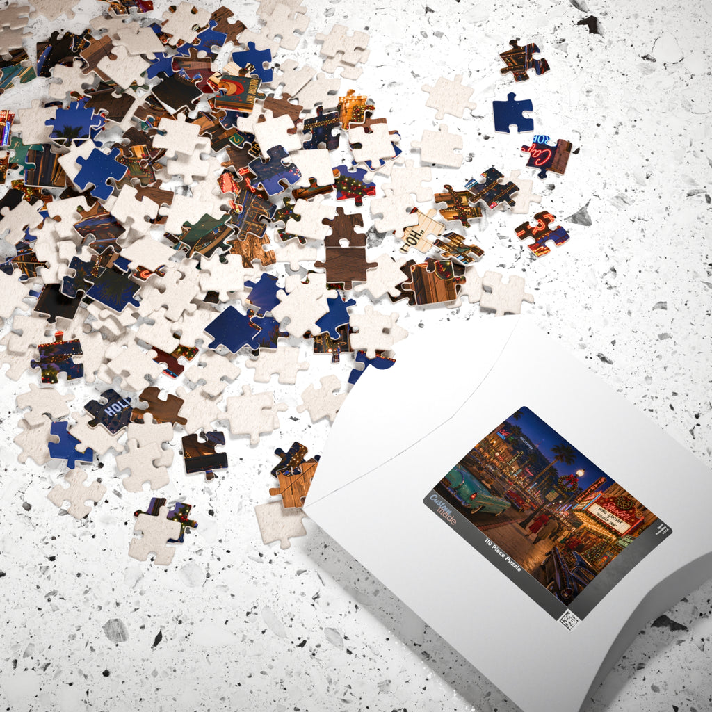 Meet Me Under the Christmas Lights – Retro Hollywood Christmas Art Puzzle