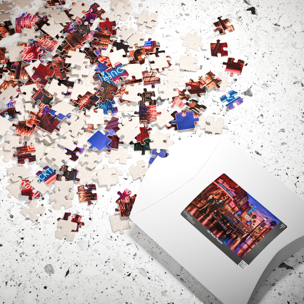 One Drink and We'll See – Retro Cocktail Lounge Art Puzzle