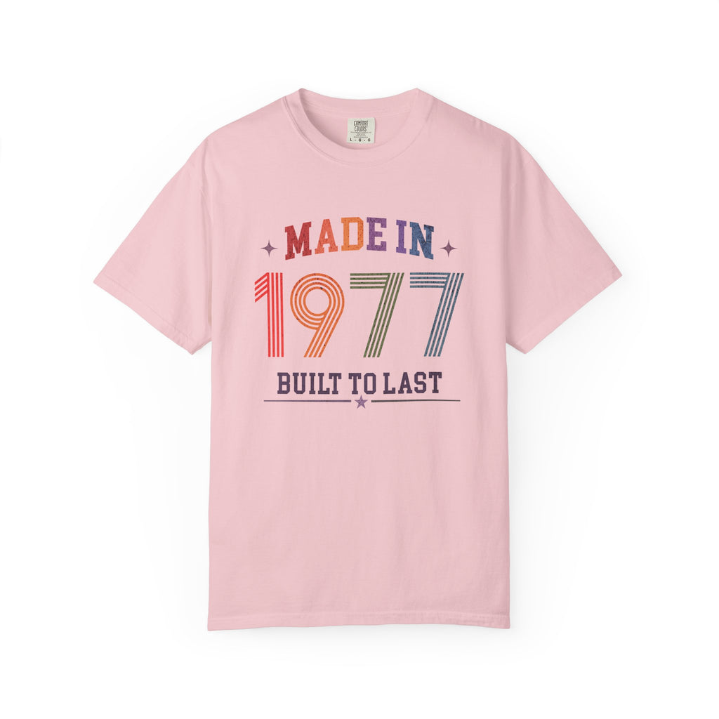 Made in 1977 – Birthday T-Shirt | Built to Last