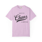 Fueled by Chaos & Competence – Funny Coworker T-Shirt | Explorer Edition