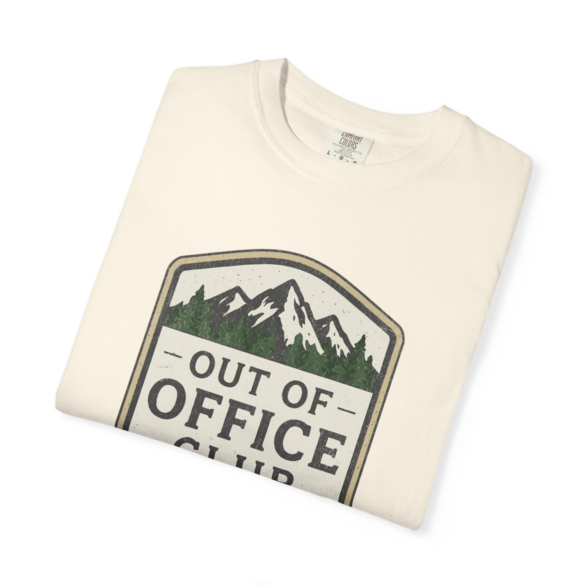Out Of Office Club Shirt, Hiking Shirt Comfort Colors, Outdoor Adventure Tee, Mountain Lover Gift, Camping Shirt, Nature Lover Tee