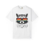 Stay Wild Raccoon – Retro Sunglasses T-Shirt | Explorer Edition