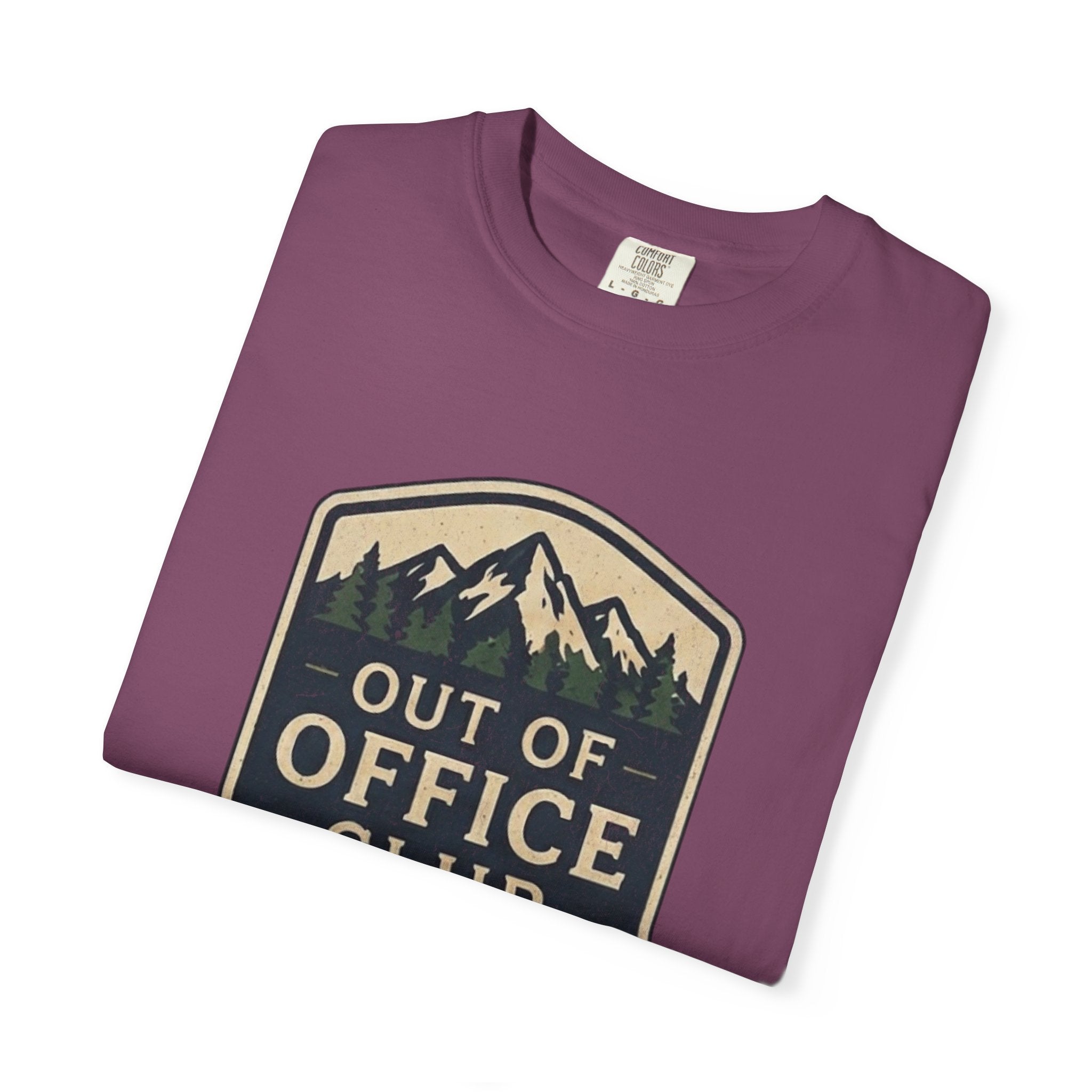 Out Of Office Club Shirt, Hiking Shirt Comfort Colors, Outdoor Adventure Tee, Mountain Lover Gift, Camping Shirt, Nature Lover Tee