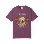 Light Golden Retriever Dog Mom T-Shirt | Fueled by Coffee & Golden Love