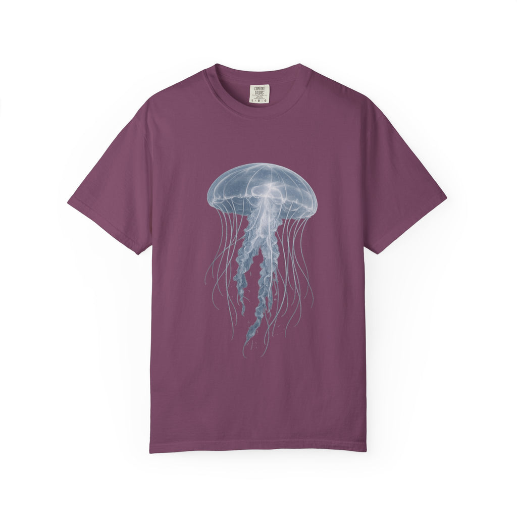 Large Jellyfish Graphic T-Shirt, Ocean Art Tee, Watercolor Sea Life Shirt, Coastal Lifestyle Gift, Beach Lover Tee
