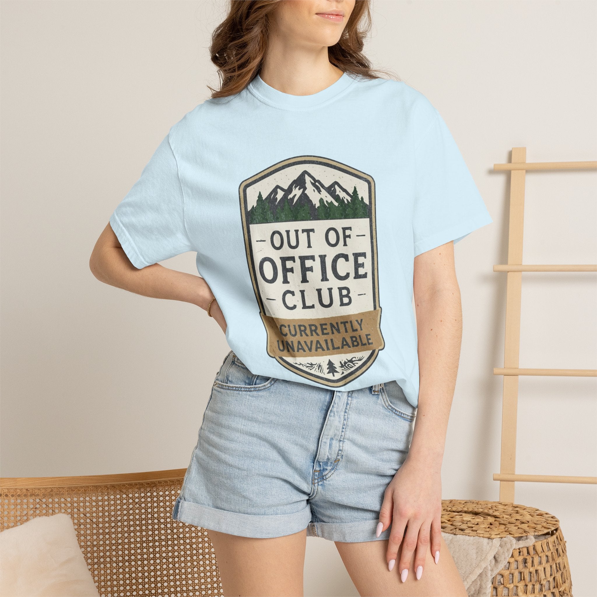 Out Of Office Club Shirt, Hiking Shirt Comfort Colors, Outdoor Adventure Tee, Mountain Lover Gift, Camping Shirt, Nature Lover Tee
