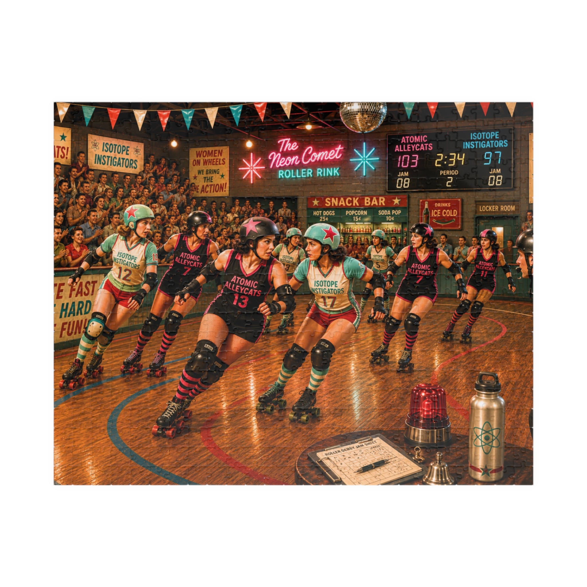 Play Nice? Absolutely Not. – Vintage Roller Derby Art Puzzle