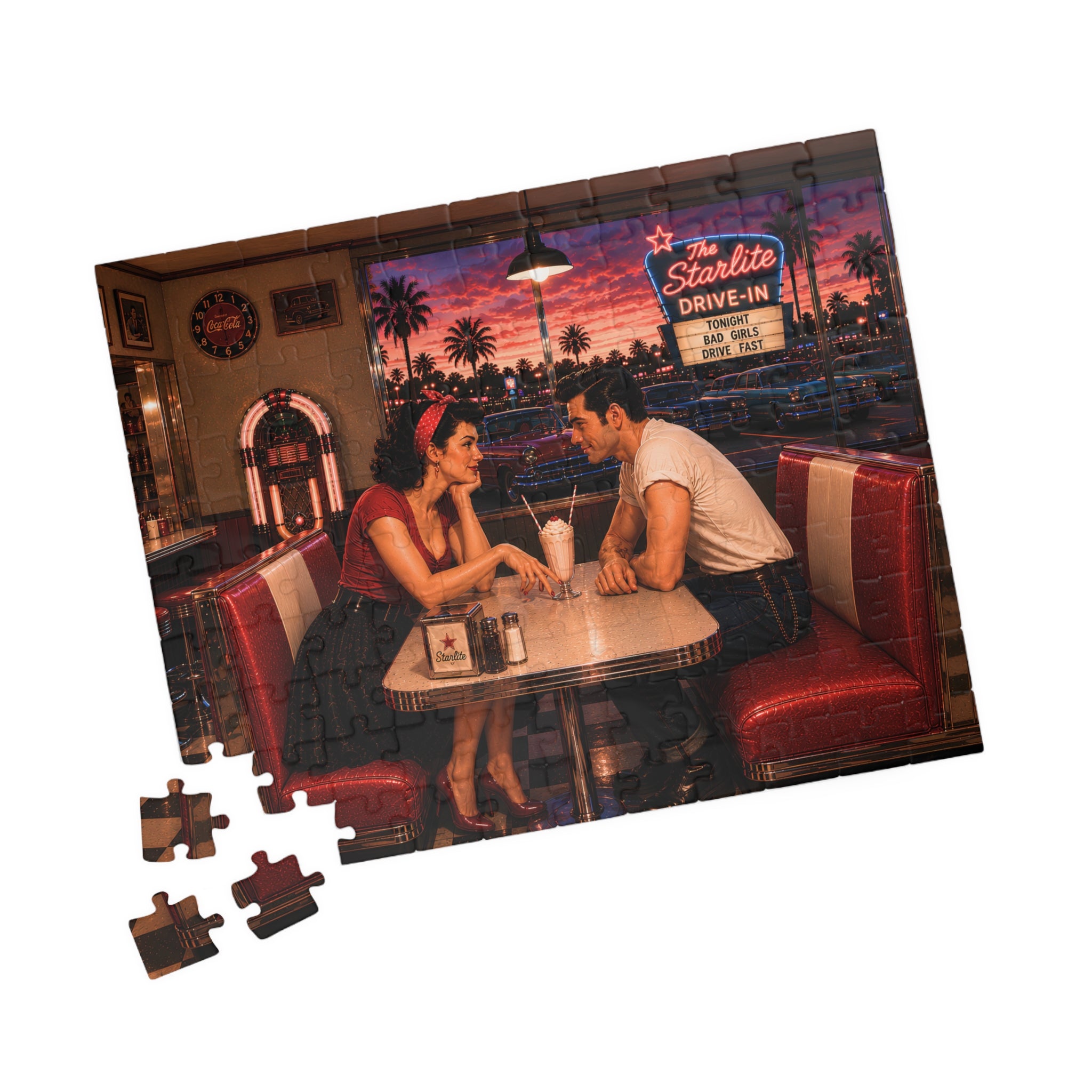 Starlite Drive-In – Retro Romance Jigsaw Puzzle