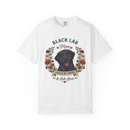 Black Labrador Dog Mom T-Shirt | Fueled by Coffee & Lab Love