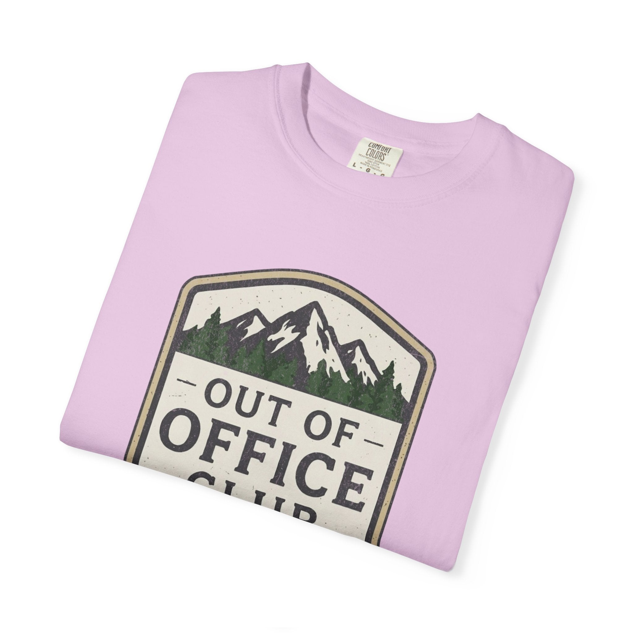 Out Of Office Club Shirt, Hiking Shirt Comfort Colors, Outdoor Adventure Tee, Mountain Lover Gift, Camping Shirt, Nature Lover Tee