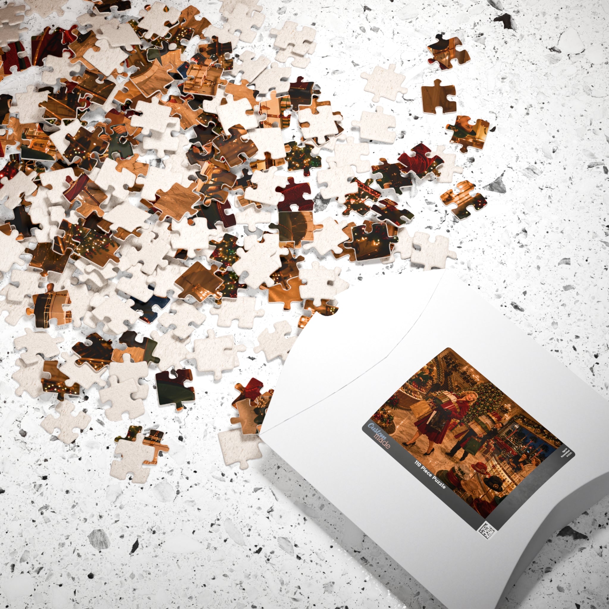 Vintage Christmas Shopping – Retro Department Store Art Puzzle