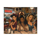 Girls Just Wanna Have Brunch – Retro Pin-Up Jigsaw Puzzle
