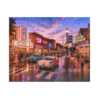 Meet Me Where the Neon Starts – Vintage Main Street Night Art Puzzle