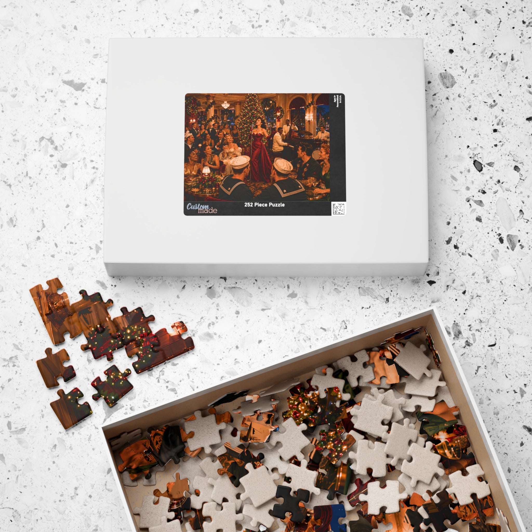 All I Want for Christmas Is Trouble – Vintage Christmas Party Art Puzzle