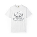 Out Of Office Club Minimal Shirt, Mountain Line Art Tee, Nature Lover Gift, Simple Hiking Shirt, Outdoor Graphic Comfort Colors