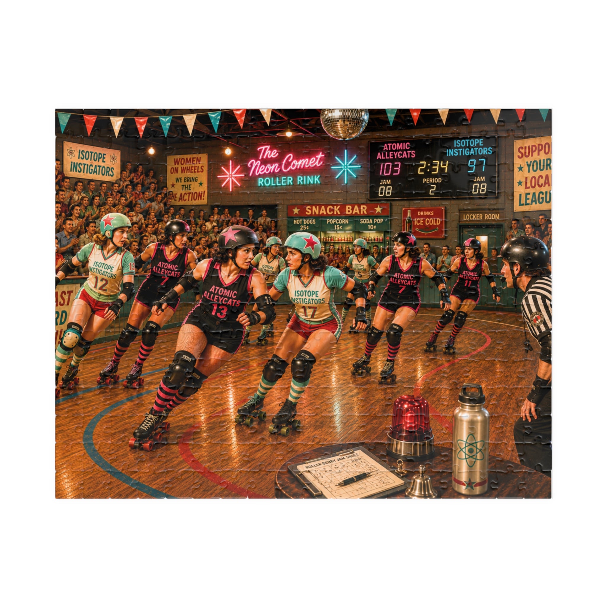 Play Nice? Absolutely Not. – Vintage Roller Derby Art Puzzle