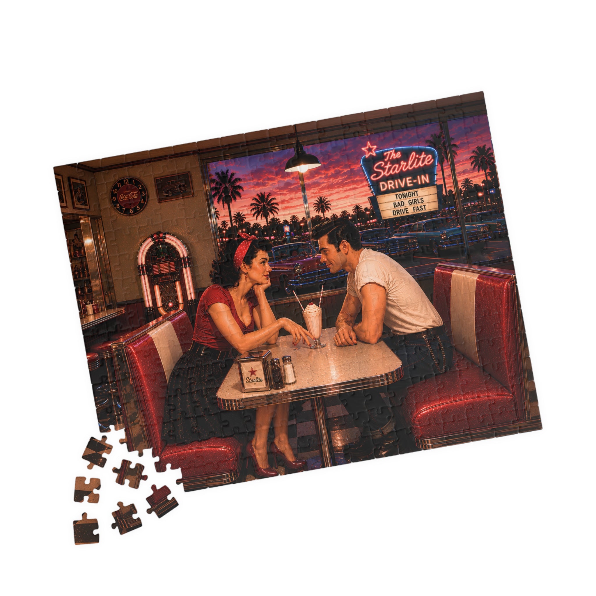 Starlite Drive-In – Retro Romance Jigsaw Puzzle