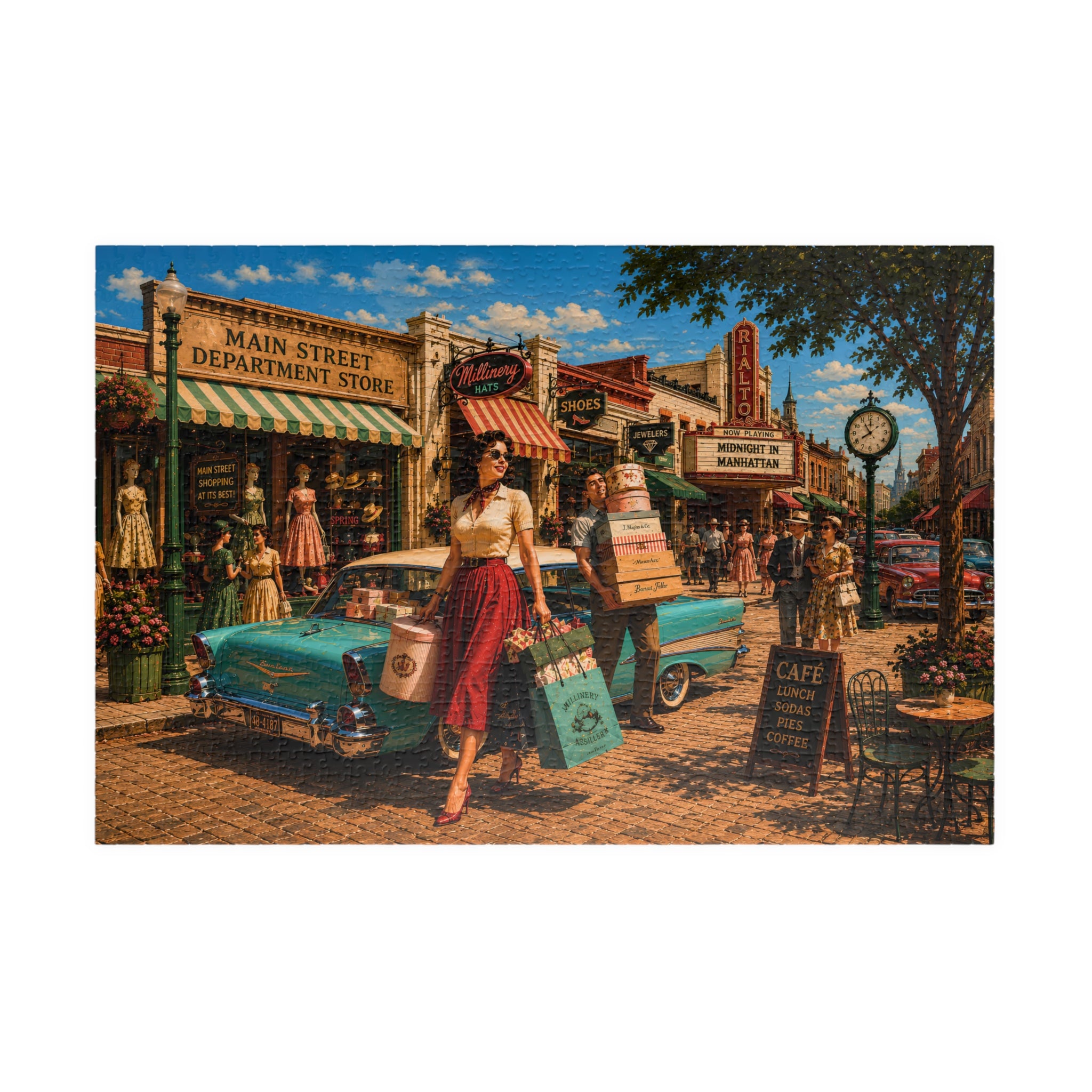 Just One More Little Thing – Retro Main Street Shopping Art Puzzle
