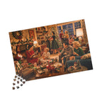 Cozy Vintage Christmas – Retro Holiday Gathering Art Puzzle
