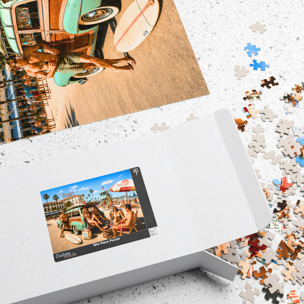 Out of Office, Possibly Forever – Retro California Beach Art Puzzle