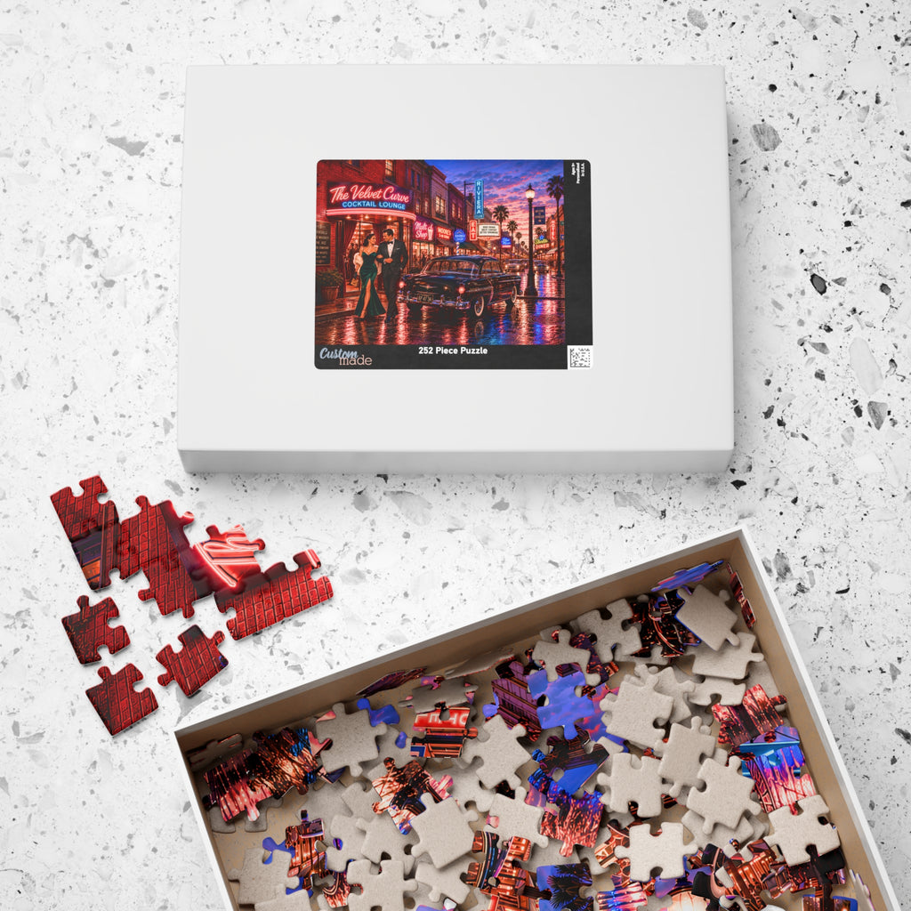 One Drink and We'll See – Retro Cocktail Lounge Art Puzzle