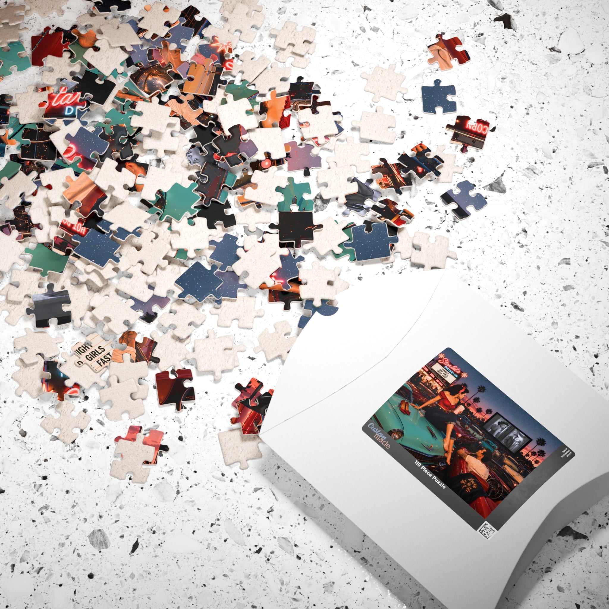 Meet Me After the Movie – Retro Drive-In Art Puzzle