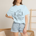 Out Of Office Club Minimal Shirt, Mountain Line Art Tee, Nature Lover Gift, Simple Hiking Shirt, Outdoor Graphic Comfort Colors