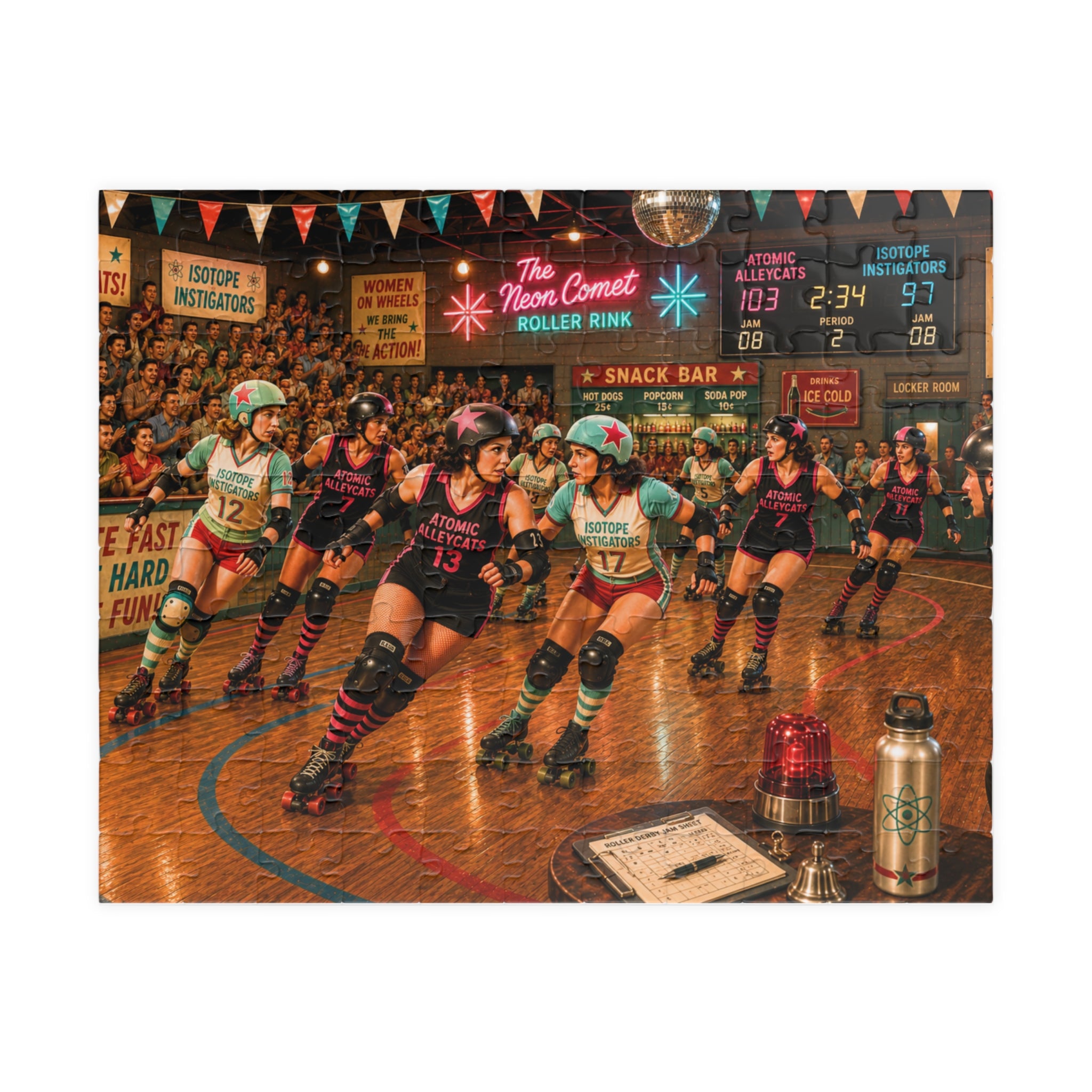 Play Nice? Absolutely Not. – Vintage Roller Derby Art Puzzle