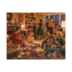 Cozy Vintage Christmas – Retro Holiday Gathering Art Puzzle