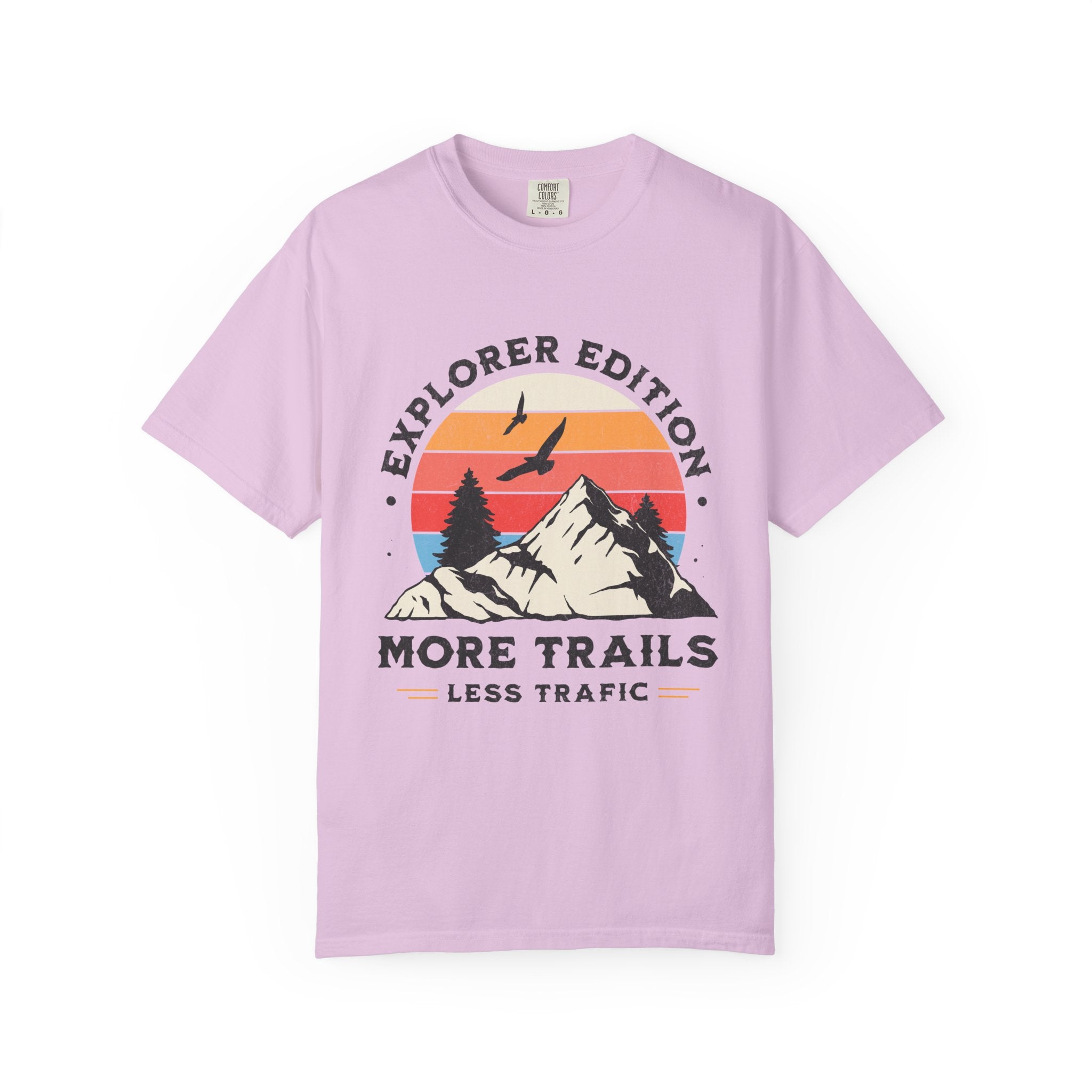 More Trails Less Traffic – Hiking T-Shirt | Explorer Edition