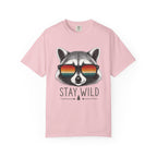 Stay Wild Raccoon – Retro Sunglasses T-Shirt | Explorer Edition