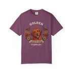 Red Golden Retriever Dog Mom T-Shirt | Fueled by Coffee & Golden Love