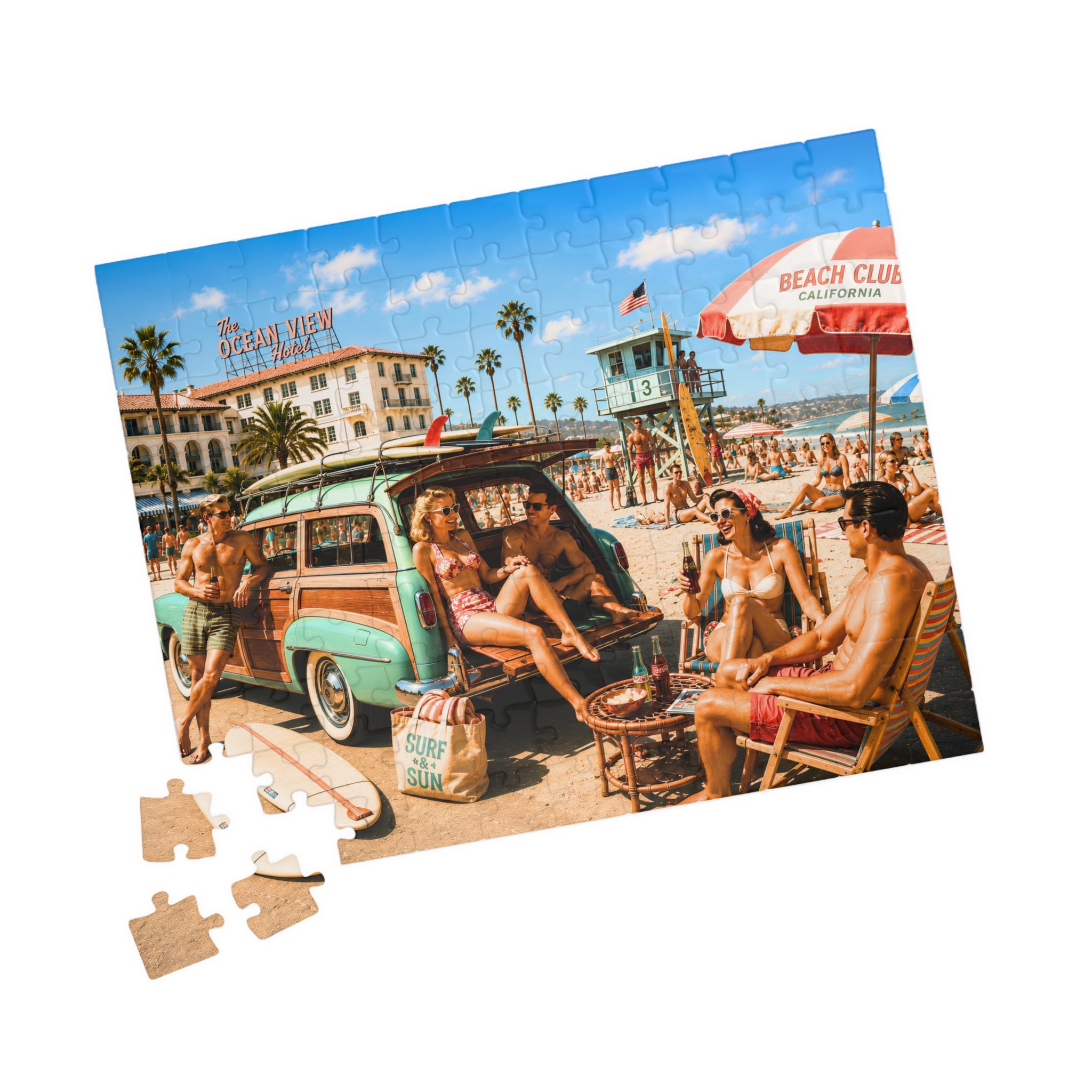 Out of Office, Possibly Forever – Retro California Beach Art Puzzle