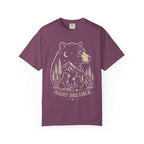 Night Dreamer Bear Shirt, Moon Bear Graphic Tee, Wildlife Lover Gift, Woodland Nature Shirt, Comfort Colors Tee