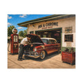 She Likes a Little Trouble Under the Hood – Retro Garage Art Puzzle