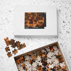 Vintage Christmas Shopping – Retro Department Store Art Puzzle