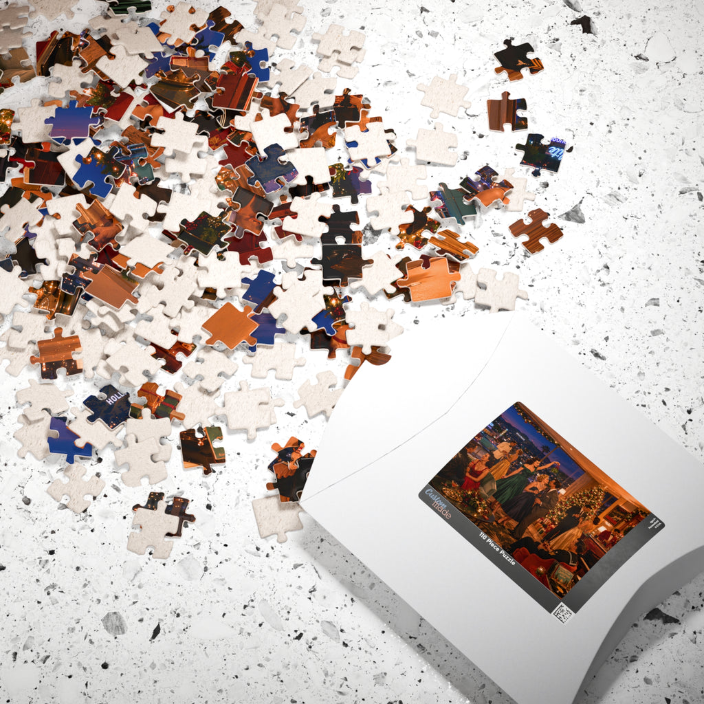 Just One Christmas Drink – Vintage Holiday Cocktail Party Art Puzzle
