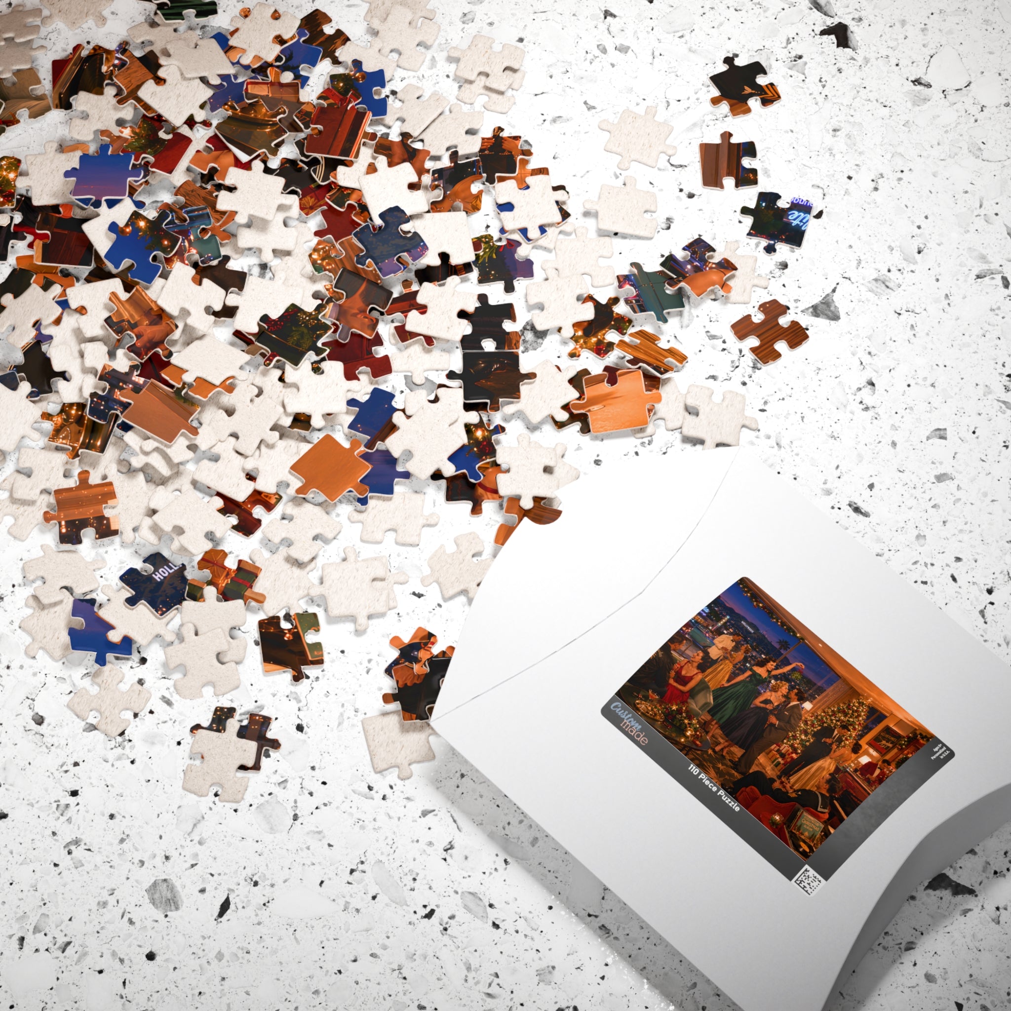 Just One Christmas Drink – Vintage Holiday Cocktail Party Art Puzzle