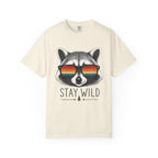 Stay Wild Raccoon – Retro Sunglasses T-Shirt | Explorer Edition