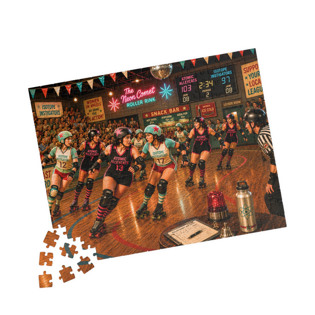 Play Nice? Absolutely Not. – Vintage Roller Derby Art Puzzle