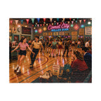 Good Girls Don't Sit This One Out – Retro Roller Rink Art Puzzle