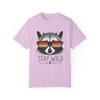Stay Wild Raccoon – Retro Sunglasses T-Shirt | Explorer Edition