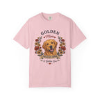 Golden Retriever Dog Mom T-Shirt | Fueled by Coffee & Golden Love