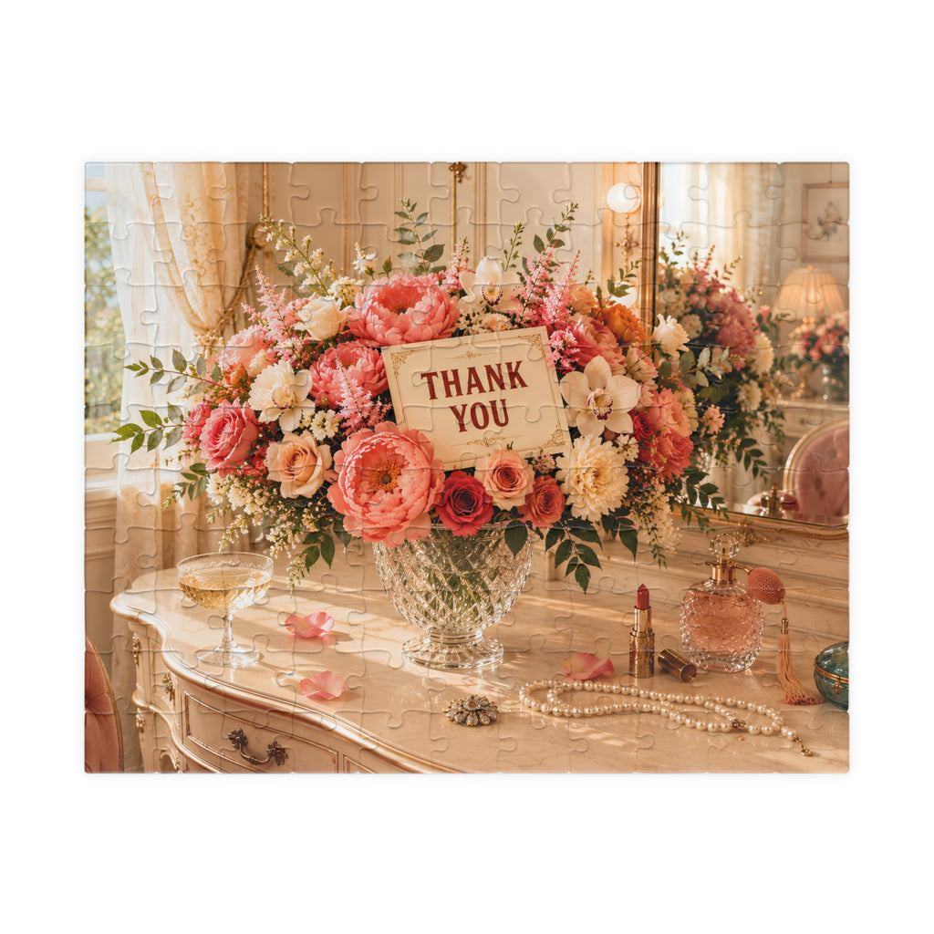 A Little Thank You – Floral Thank You Art Puzzle