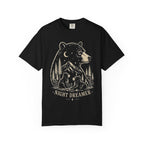 Night Dreamer Bear Shirt, Moon Bear Graphic Tee, Wildlife Lover Gift, Woodland Nature Shirt, Comfort Colors Tee