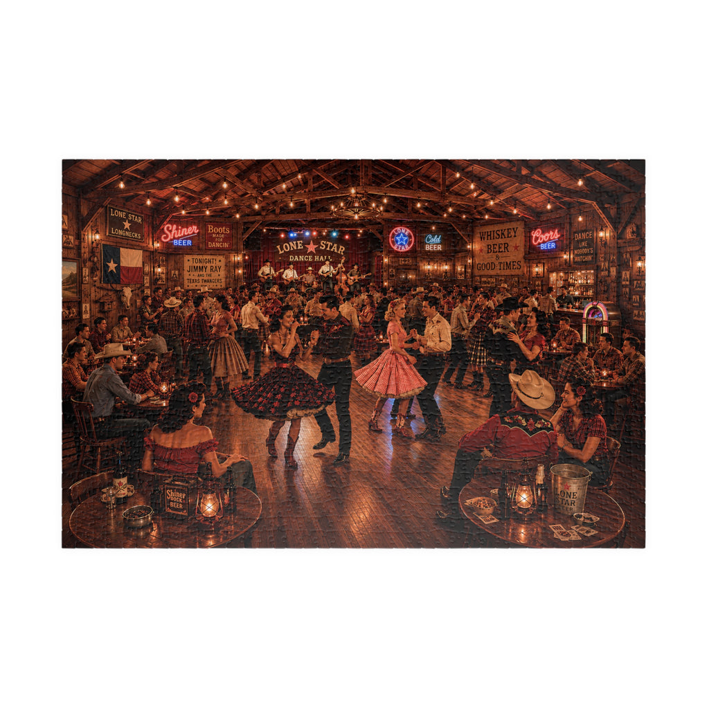 Darling, Save Me a Dance – Vintage Western Dance Hall Art Puzzle